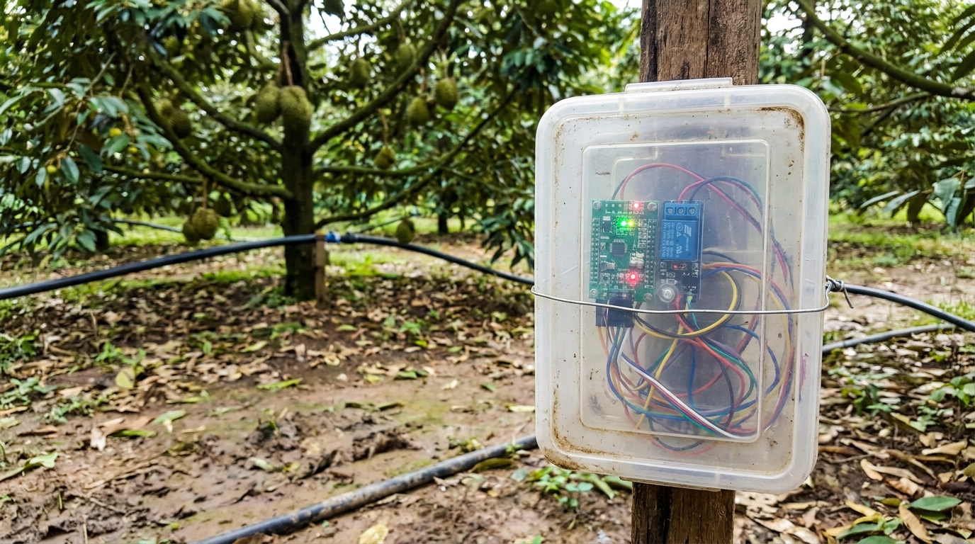 ต่อสายไฟระบบรดน้ำ IoT: คุมสปริงเกลอร์ยังไงไม่ให้บอร์ดไหม้กระจุย!